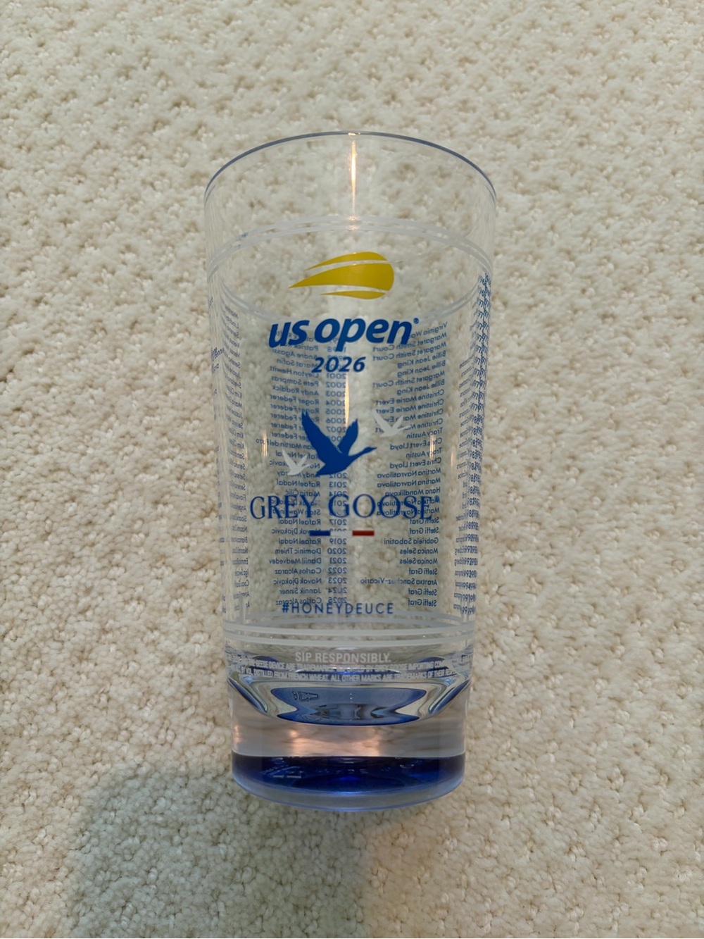 US Open 2026 Grey Goose Honey Deuce Souvenir Cup